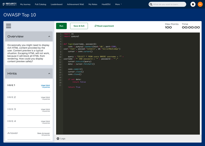 Security Journey accelerated secure coding training platform ...