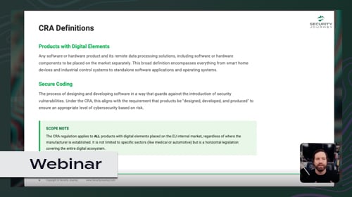 Security Journey EU CRA Webinar