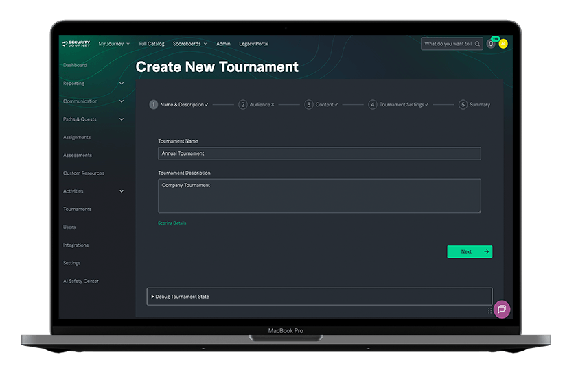 Security Journey Platform Tournament